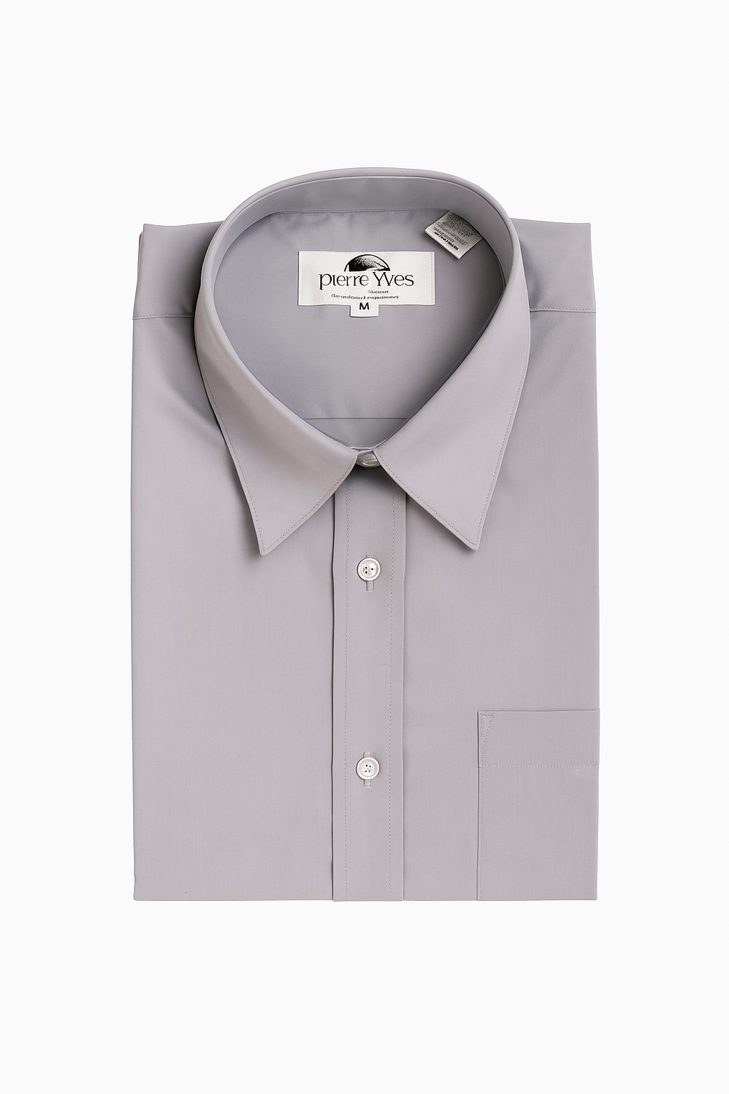 Grey Regular Fit Mens Button Down Shirt