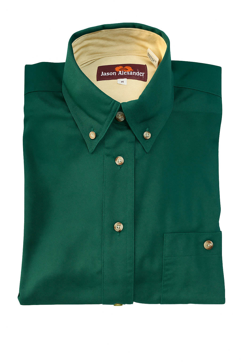 Green Regular Fit Womens Button Down Shirt