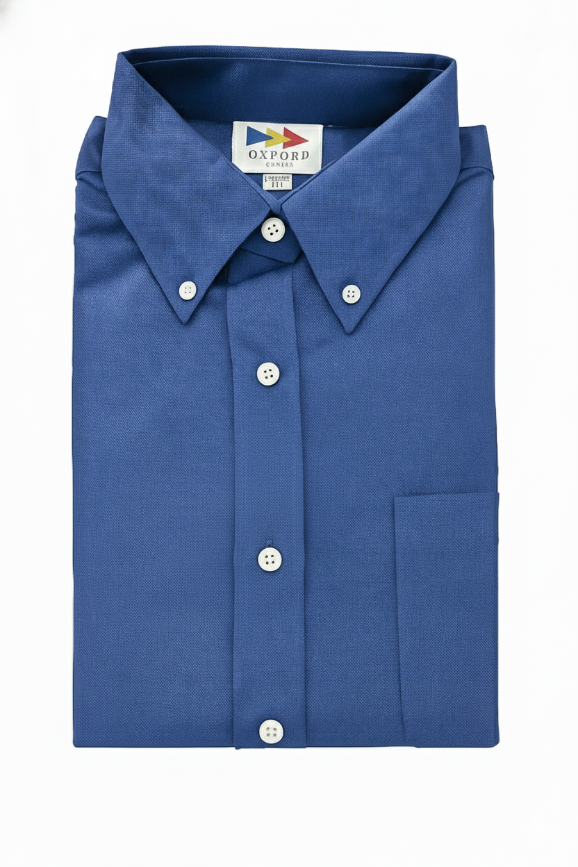 French Blue Regular Fit Mens Button Down Shirt