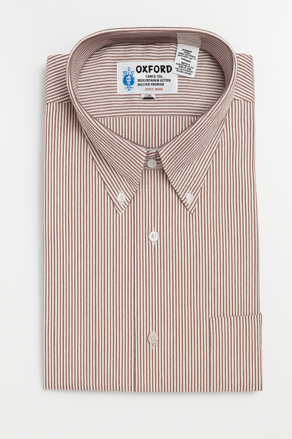 Red White Stripe Regular Fit Mens Button Down Shirt