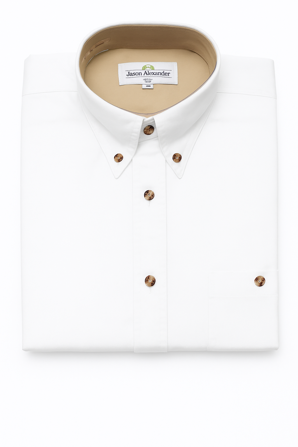 White Regular Fit Mens Button Down Shirt